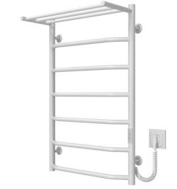 Електрична сушарка для рушників Deffi Трапеція з полицею П7 500х800 праве підключення WD03 білий C.TP.80.50.7.E.W.R.3