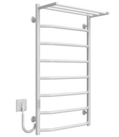 Электрический полотенцесушитель Deffi Трапеция с полкой П8 500х900 левое подключение WD03 белый C.TP.90.50.8.E.W.L.3