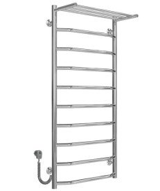 Электрический полотенцесушитель Deffi Трапеция с полкой П10 500х1100 левое подключение хром C.TP.110.50.10.E.C.L.5