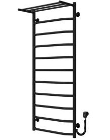 Електрична сушарка для рушників Deffi Трапеція з полицею П11 500х1200 праве підключення чорний C.TP.120.50.11.E.B.R.5