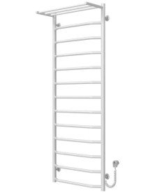 Электрический полотенцесушитель Deffi Трапеция с полкой П13 500х1400 правое подключение белый C.TP.140.50.13.E.W.R.5