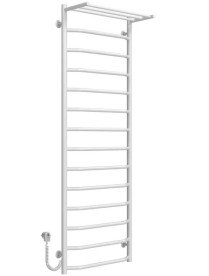 Електричний сушарка для рушників Deffi Трапеція з полицею П15 500х1500 ліве підключення білий C.TP.150.50.15.E.W.L.5