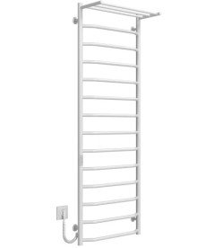 Электрический полотенцесушитель Deffi Трапеция с полкой П15 500х1500 левое подключение WD03 белый C.TP.150.50.15.E.W.L.3