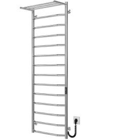 Електрична сушарка для рушників Deffi Трапеція з полицею П15 500х1500 праве підключення JD03 хром C.TP.150.50.15.E.C.R.1