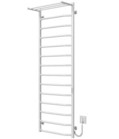 Електрична сушарка для рушників Deffi Трапеція з полицею П15 500х1500 праве підключення WD03 білий C.TP.150.50.15.E.W.R.3