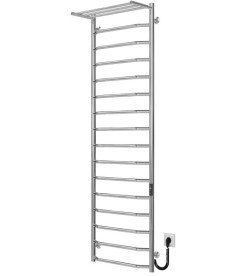 Электрический полотенцесушитель Deffi Трапеция с полкой П16 500х1700 правое подключение JD03 хром C.TP.170.50.16.E.C.R.1