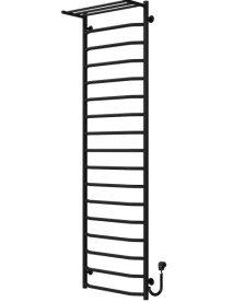Электрический полотенцесушитель Deffi Трапеция с полкой П17 500х1800 правое подключение черный C.TP.180.50.17.E.B.R.5