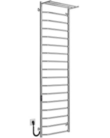 Електрична сушарка для рушників Deffi Трапеція з полицею П17 500х1800 ліве підключення JD03 хром C.TP.180.50.17.E.C.L.1