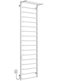 Электрический полотенцесушитель Deffi Трапеция с полкой П17 500х1800 левое подключение WD03 белый C.TP.180.50.17.E.W.L.3