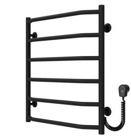 Электрический полотенцесушитель Deffi Трапеция П6 500х600 правое подключение EF16 черный D.TR.60.50.6.E.B.R.5