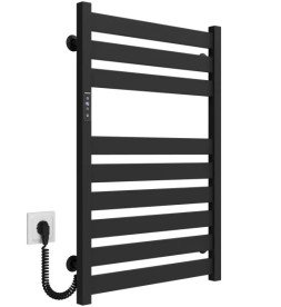 Електрична сушарка для рушників Deffi Victoria П9 500х800 ліве підключення JD04 чорний A.VI.80.50.9.E.B.L.2