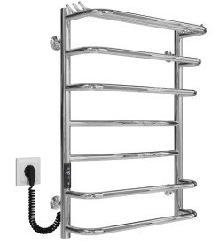 Электрический полотенцесушитель Deffi Юность П7 400х700 левое подключение JD03 хром C.YU.70.40.7.E.C.L.1