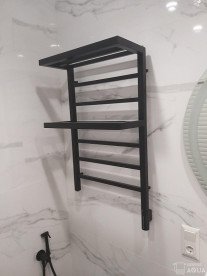 Электрический полотенцесушитель Genesis-Aqua Aro 100х53 см черный GA-40005