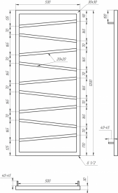 Электрический полотенцесушитель Genesis-Aqua Genesis Light 120х53 см черный GA-4906