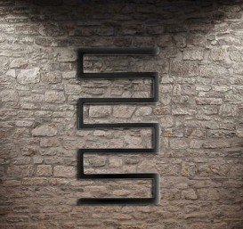 Электрический полотенцесушитель Genesis-Aqua Snake 100x53 см черный 9005