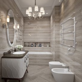 Электрический полотенцесушитель Kroner Микс 600x500/5 ER (С1-Т1-С1-Т1-С1) правое подключение хром ДМ03ER