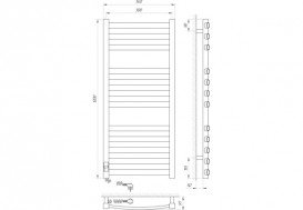 Электрический полотенцесушитель Laris Атлант Премиум П12 Э 500х1200 мм 73207416