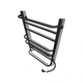 Электрический полотенцесушитель Laris Зебра Комфорт ЧФЧ8 500х800 Э подключение справа R3 черный 73207643