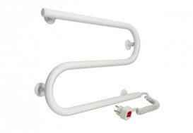 Электрический полотенцесушитель Laris Зебра Змеевик 25 ЧК2 Э 500x330 мм правый 75201018