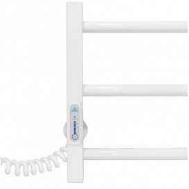 Електричний полотенцесушитель Laris ЗЕБРА АЛЬФА ЧК10 500х900 Е (підключення зліва) білий 77700065