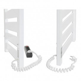 Электрический полотенцесушитель Laris ЗЕБРА ГЕФЕСТ ПРЕМИУМ ЧК10 500Х1200 Э (подключение слева) белый 75201079