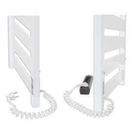 Електричний полотенцесушитель Laris ЗЕБРА ГЕФЕСТ ПРЕМІУМ ЧК10 500х1200 Е (підключення праворуч) білий 75201080