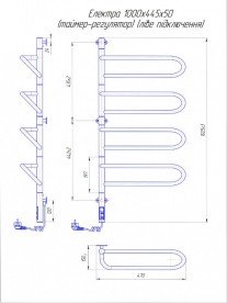 Електричний полотенцесушитель Mario Електра-I TR 1000x445/150 ліве підключення 4820111356041