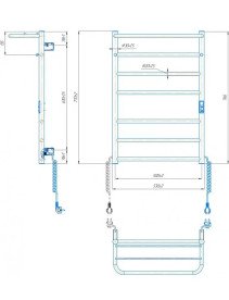 Електрична рушникосушка Mario Home-І 770х530/240 TR К з полицею хром 4820258984657
