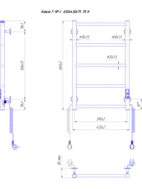 Электрический полотенцесушитель Mario Классик F HP -I 650x430 TR K таймер-регулятор хром 4820111356959