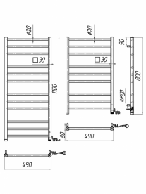 Электрический полотенцесушитель Mario Премиум Классик-I 1100x500 мм 4820111354627