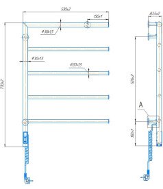 Электрический полотенцесушитель Mario Romeo-І 770х530/80 ТR левый хром 4820258984633