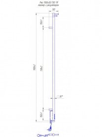 Электрический полотенцесушитель MARIO Рей Кубо-І 1100x30/130 TR К полированная сталь 4820111356799