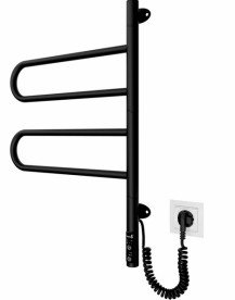 Электрический полотенцесушитель Mario Тристар-I 600х445 TR таймер-регулятор черный мат 4820258983032