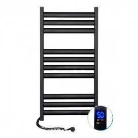 Електрична сушка для рушників NAVIN Ellipse 500х1000 Sensor підключення зліва таймер чорний муар12-245153-5010