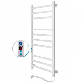 Рушникосушарка електрична NAVIN Loft 500х1000 Digital права пофарбована сталь білий 12-143052-5010