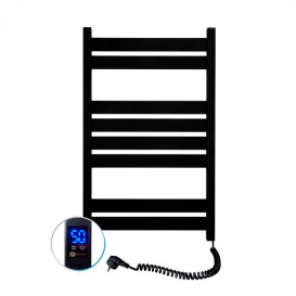 Электрический полотенцесушитель NAVIN Largo 500х800 Sensor подключение справа таймер черный муар 12-244053-5080