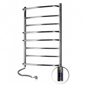 Электрический полотенцесушитель Navin Омега 530х800 левый сенсор с таймером нержавеющая сталь хром 10-015133-5380