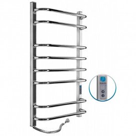 Электрический полотенцесушитель Navin Симфония Квадро левый 480х800 digital с таймером нержавеющая сталь 10-009152-4880
