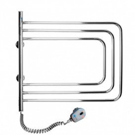 Электрический полотенцесушитель Navin Веер 600х600 левый поворотный нержавеющая сталь хром 10-026121-6060