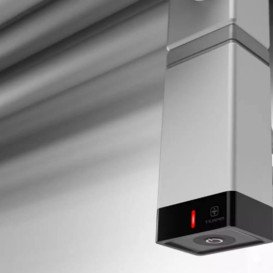 Электрический полотенцесушитель Terma Vivo One 500х910 левое подключение чёрный матовый WWVON091050K9M5E1P