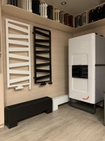 Электрический полотенцесушитель Zehnder Kazeane 126,6х50 см с тэном HOTS белый RB-130-050-9016-HOTS