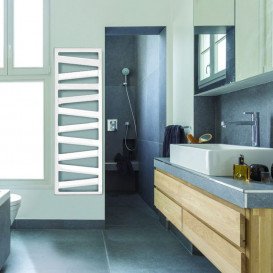 Электрический полотенцесушитель Zehnder Kazeane 126,6х50 см с тэном HOTS белый RB-130-050-9016-HOTS