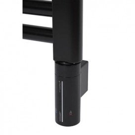 Електричний сушка для рушників Zehnder Kazeane 126,6х50 см з теном HOTS чорний матовий RB-130-050-9017-HOTS