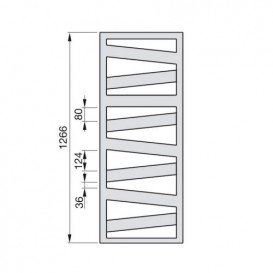 Электрический полотенцесушитель Zehnder Kazeane 126,6х50 см с тэном HOTS черный матовый RB-130-050-9017-HOTS