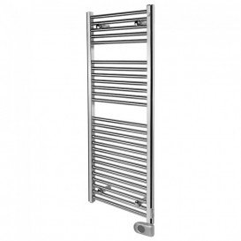 Электрический полотенцесушитель Zehnder Aura 300W стационарный с проводом хром PBECZ-120-50-MQ-SC