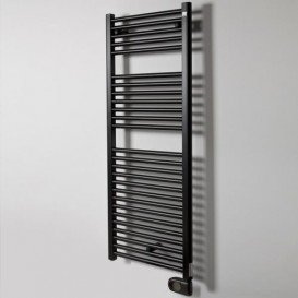 Електричний полотенцесушитель Zehnder Aura 1226x500 мм 750 Вт чорний PBEBZ-120-50-MQ