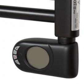 Электрический полотенцесушитель Zehnder Aura 1226x500 мм 750 Вт скрытое подключение черный PBEBZ-120-50-MQ-HID