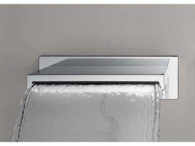 Электронная душевая система скрытого монтажа Tres Shower Technology с термостатом и каскадным изливом хром/белый 09286570