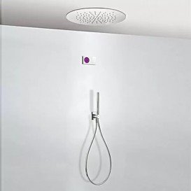 Електронна душова система прихованого монтажу Tres Shower Technology з термостатом хром/білий 09286557