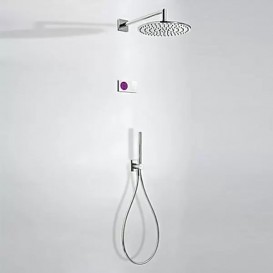 Электронная душевая система скрытого монтажа Tres Shower Technology с термостатом хром/белый 09286558